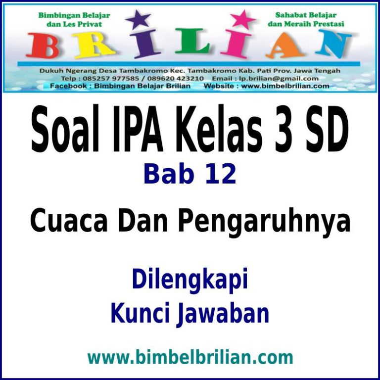 Mengenal Cuaca: Petualangan Seru di Sekitar Kita (Soal IPA Kelas 3 SD)