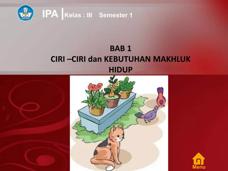 Yuk, Kenali Teman-Teman Kita di Sekitar: Mengenal Ciri-Ciri Makhluk Hidup! (Untuk Kelas 3 SD Semester 1)