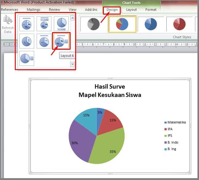 Cara Mudah Membuat Diagram Lingkaran Di Microsoft Word