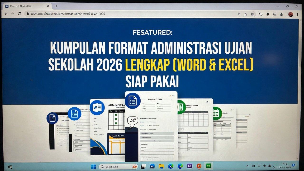 Kumpulan Format Administrasi Ujian Sekolah 2026 Lengkap Word Excel