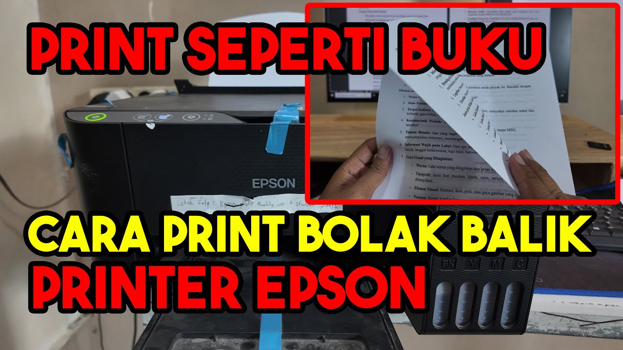 cara print bolak balik di word menggunakan printer epson - YouTube