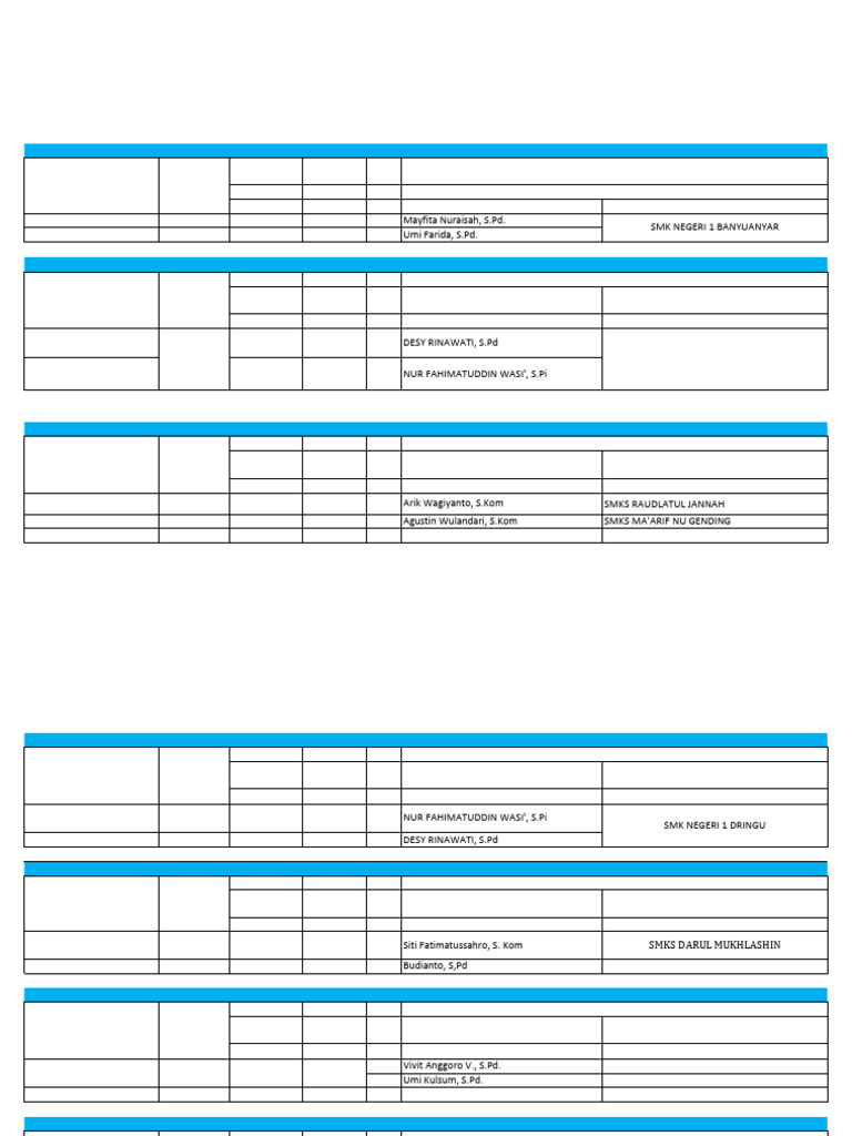 Jadwal Pengawas Ujian SMK 2025 PDF