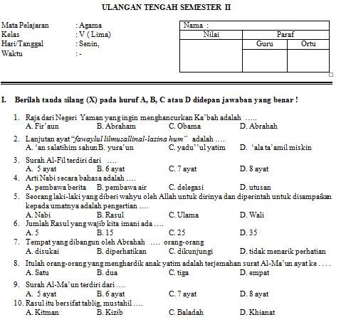 Membangun Fondasi Iman Kumpulan Soal Agama Islam Kelas 3 SD Semester 1