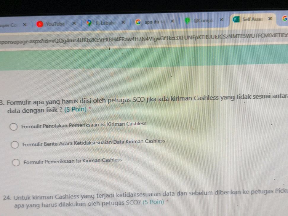 3 Formulir apa yang harus diisi oleh StudyX