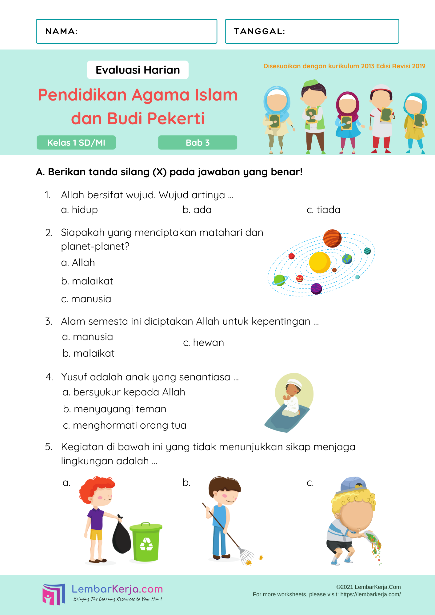 Sukses di Ujian Akhir Semester Kumpulan Contoh Soal UAS PAI Kelas 1 SD Sukses di Ujian Akhir Semester Kumpulan Contoh Soal UAS PAI Kelas 1 SD