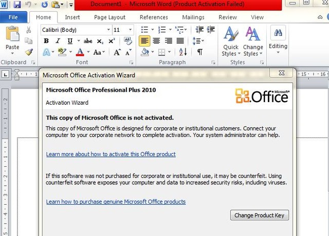 Jangan Panik, Ini 5 Cara Memperbaiki Microsoft Word Product Activation Failed 2010