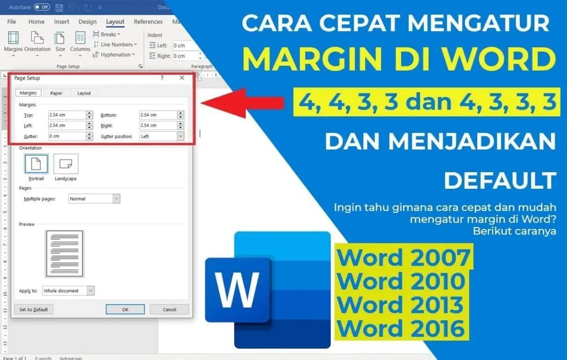 Panduan Lengkap Cara Mengatur Margin di Word Mudah Cepat - LKomBis