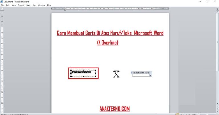 Ternyata Begini Cara Membuat Garis di Atas Huruf di Word, Wajib Tahu
