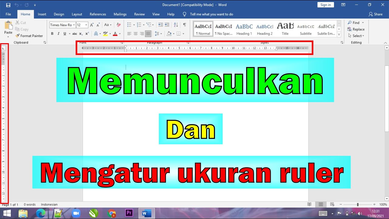 Mudah Cara Memunculkan Ruler di Word - LKomBis
