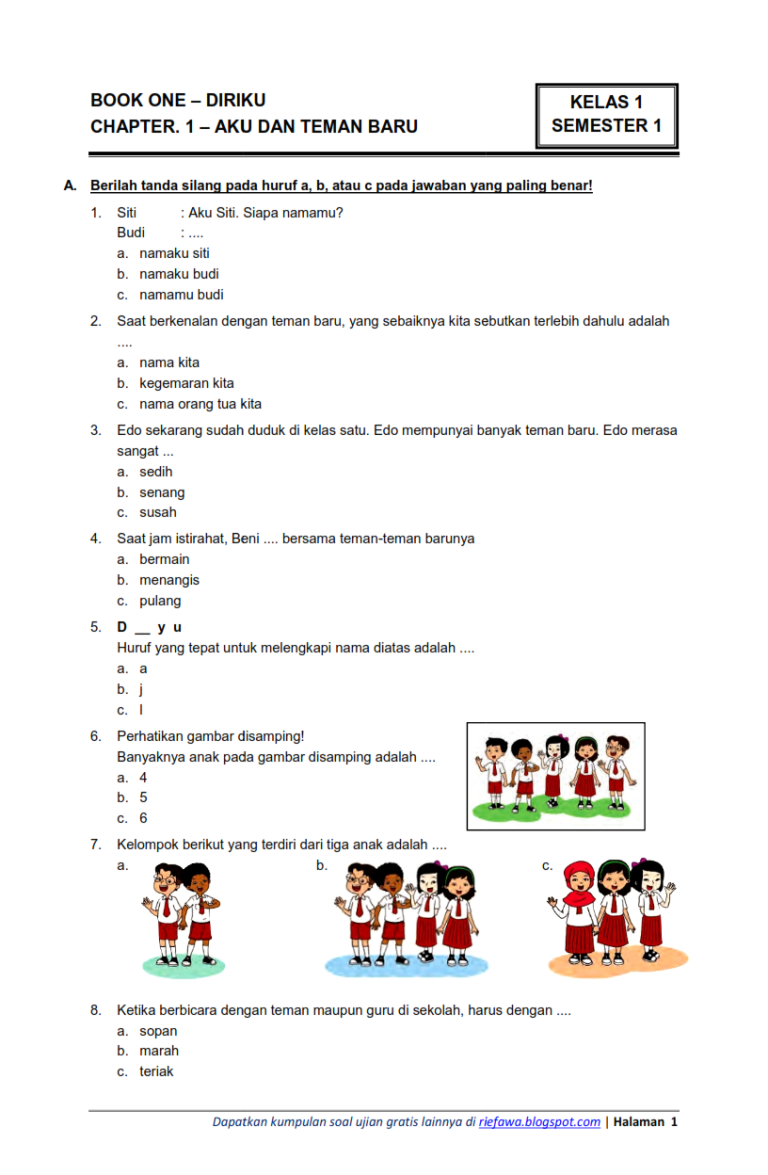 5 Contoh Soal Latihan Tema 8 Kelas 3 SD Semester 2 Siap Cetak, Wajib Tahu Sebelum Ulangan!