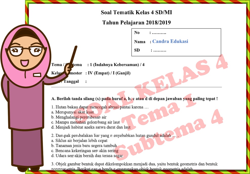 7 Cara Latian Soal Tematik Kelas 4 Semester 1 yang Ternyata Bikin Anak Jago Ujian