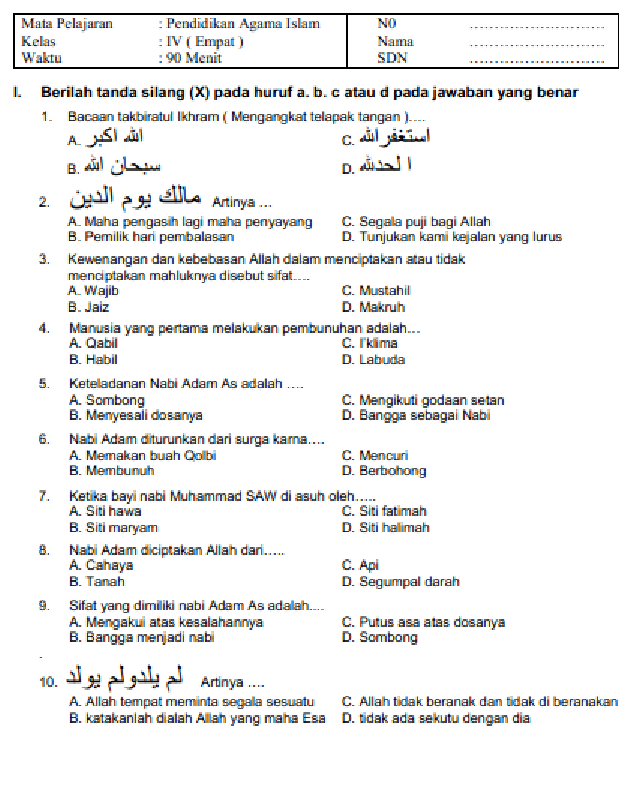 7 Rahasia Latihan Soal Agama Islam Kelas 4 SD Semester 2 yang Wajib Dikuasai Sebelum PTS