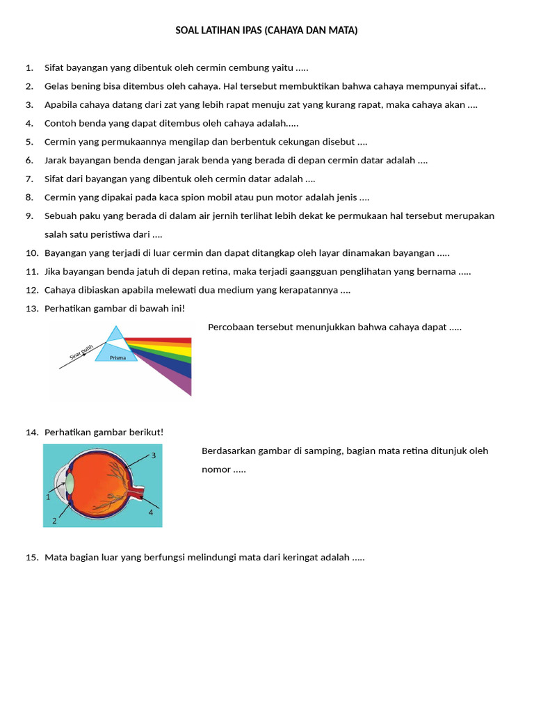 Terbukti 7 Cara Mudah Kuasai Latihahan Soal IPA Macam-Macam Cahaya Kelas 4 SD Sekarang!