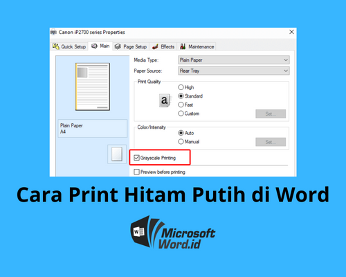 Ternyata Ini Cara Mengubah Pengaturan Print Hitam Putih di Word yang Jarang Diketahui agar Hemat Tinta
