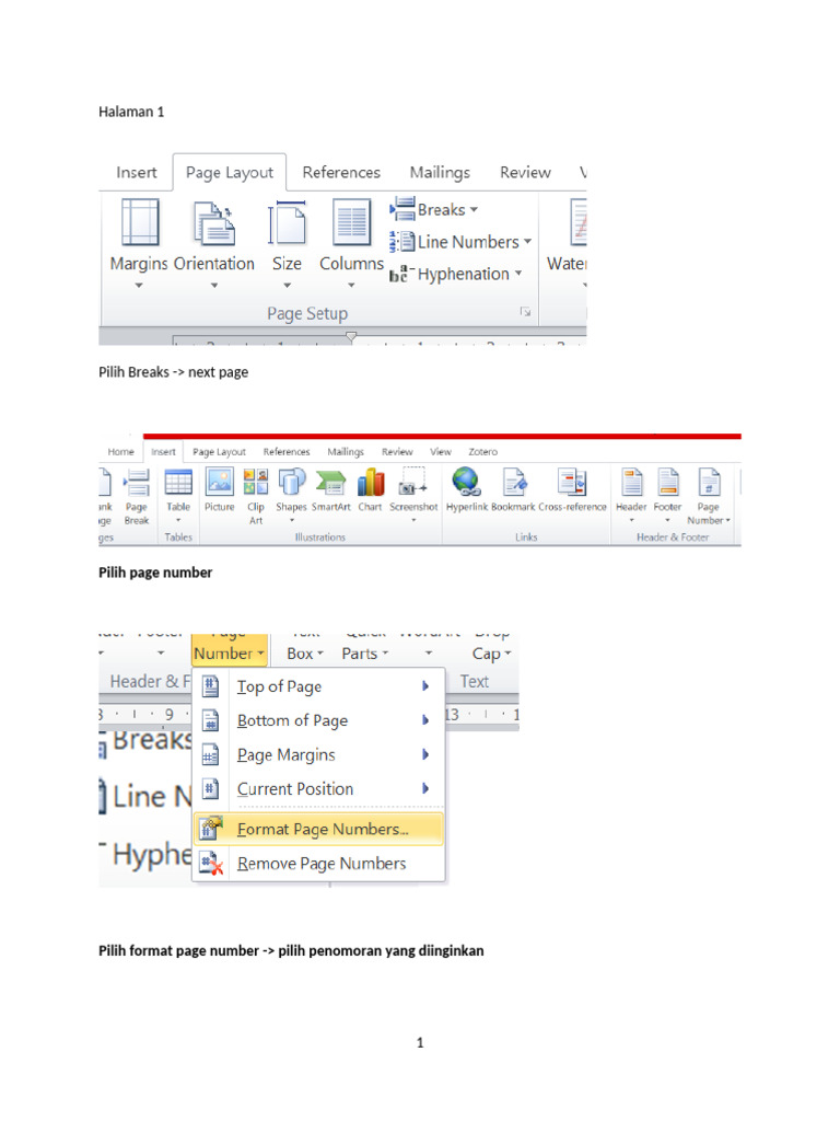 Tutorial Penomoran Halaman Di Word PDF
