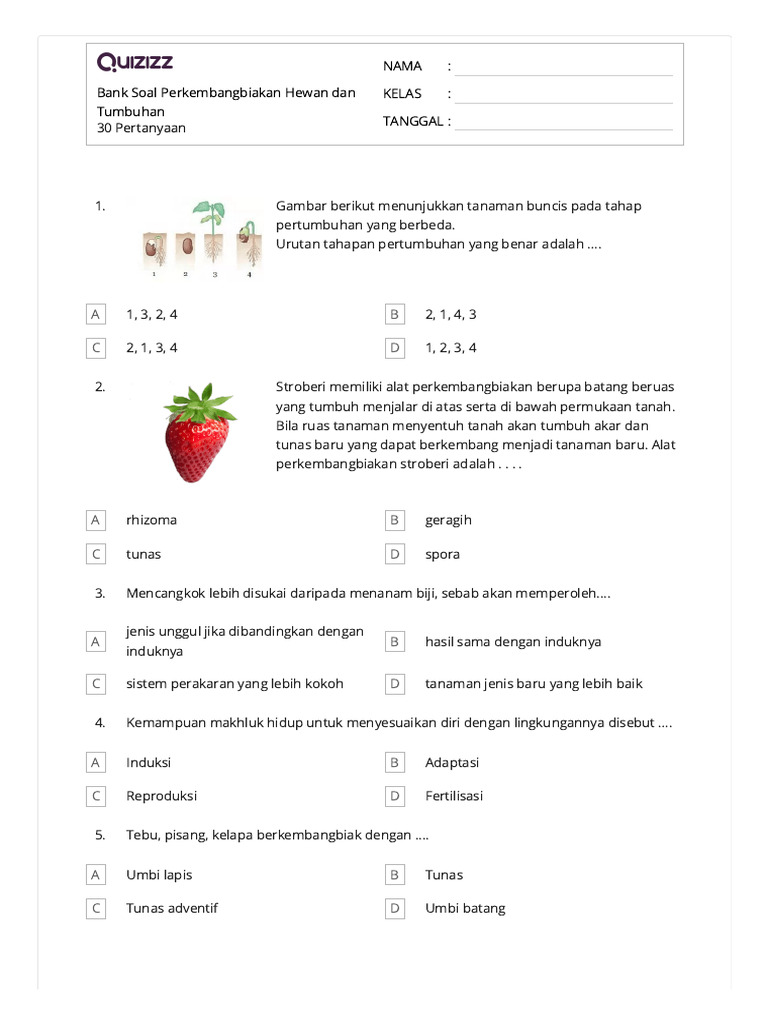 7 Contoh soal tema 1 kelas 3 perkembangbiakan hewan dan tumbuhan yang Wajib Tahu