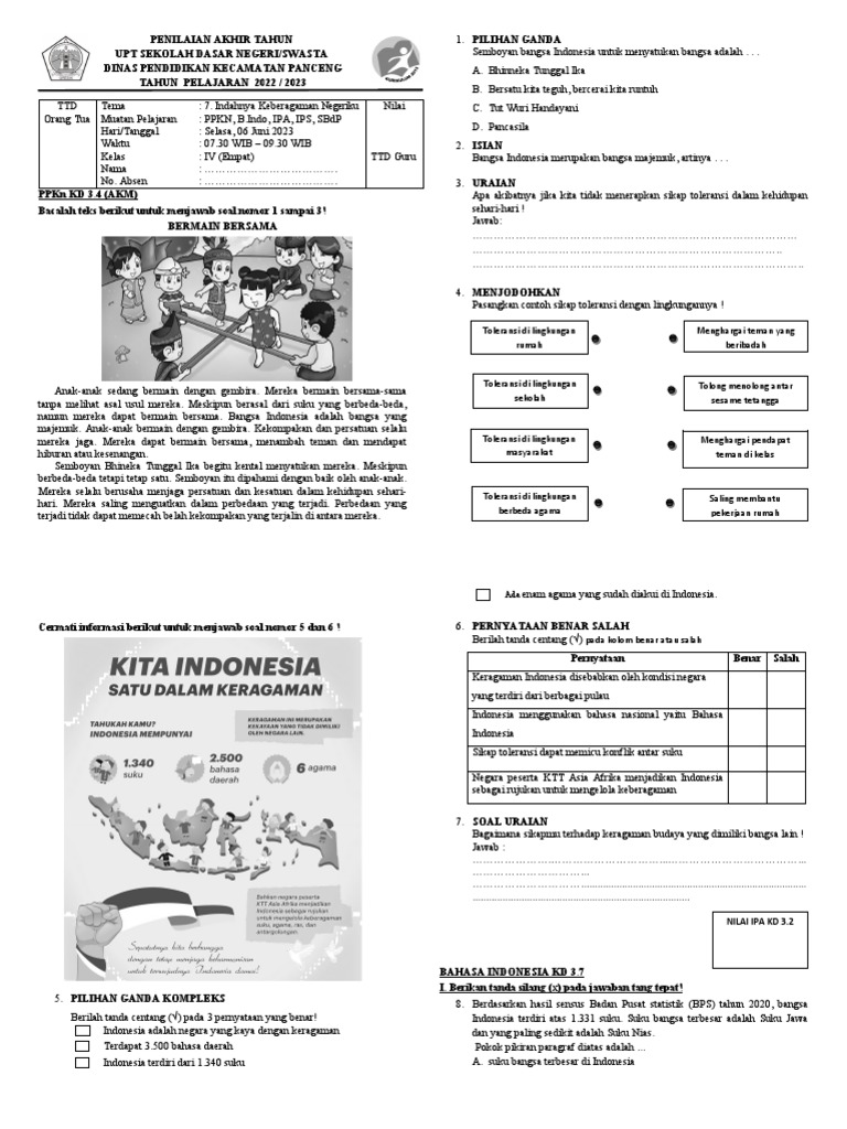 Rahasia Skor Tinggi Saat Mengerjakan Soal Tema 7 Kelas 4 K13 Agar Siswa Langsung Paham