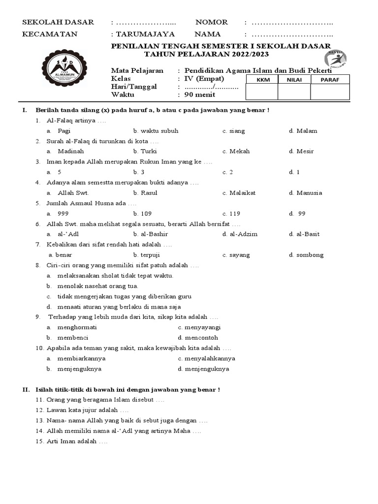 Wajib Tahu Rahasia Lulus Ujian dengan Soal PTS Kelas 4 Dicariguru Terbaru